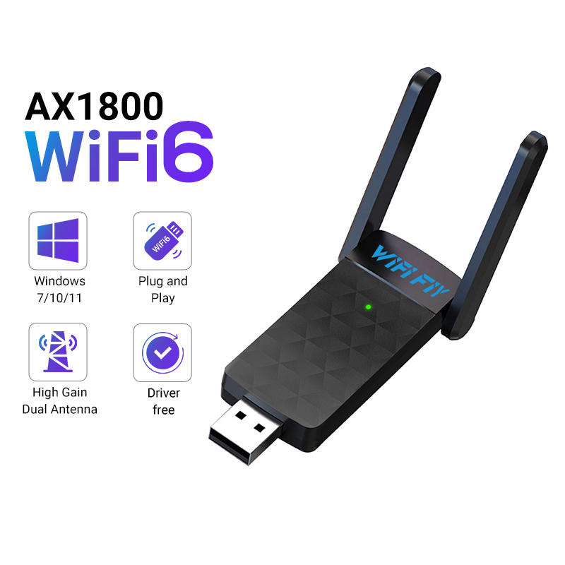 1800Mbps WiFi 6 USB Adapter 5G - Antenna 2.4Ghz ulasan dan harga