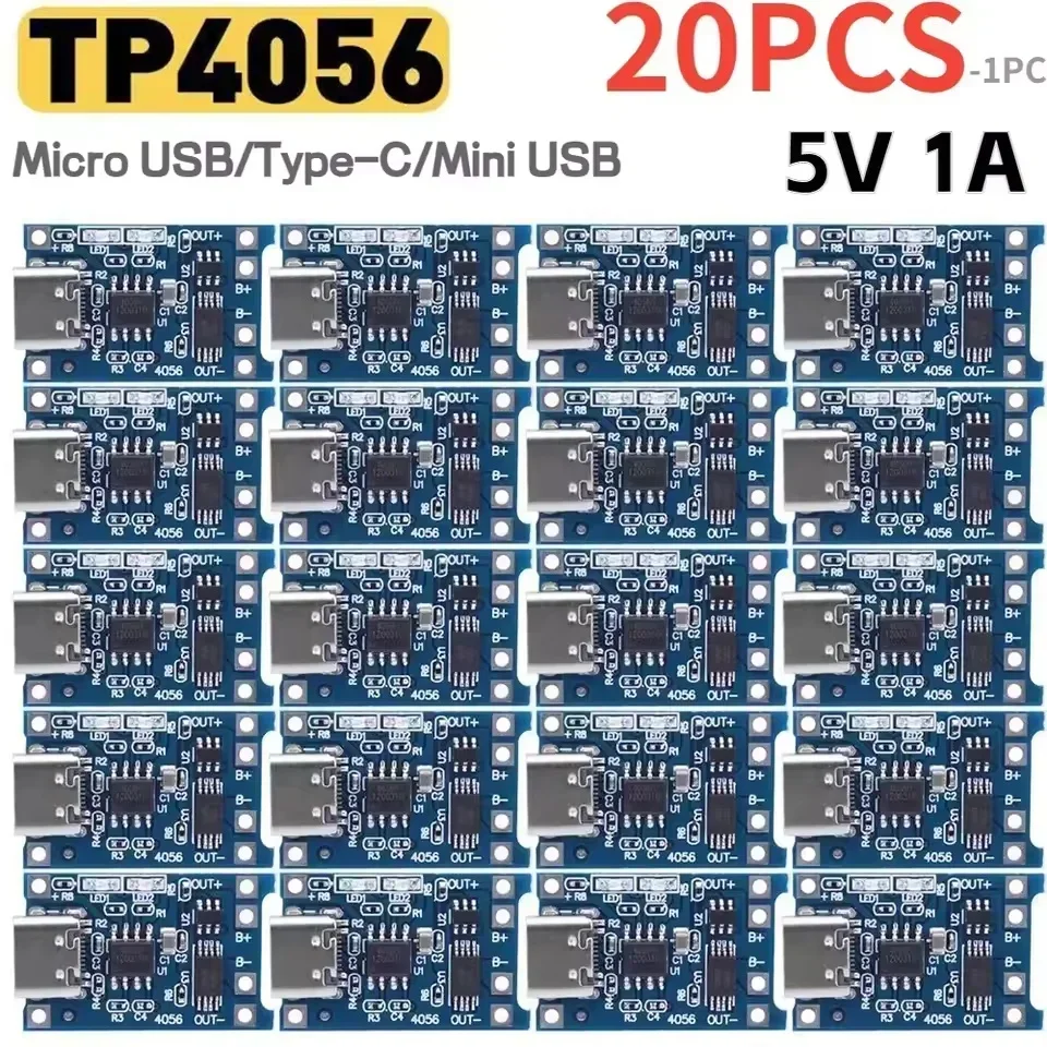 1-20PCS Type-c/Micro/Mini USB  - Li Ion Charger Module ulasan dan harga