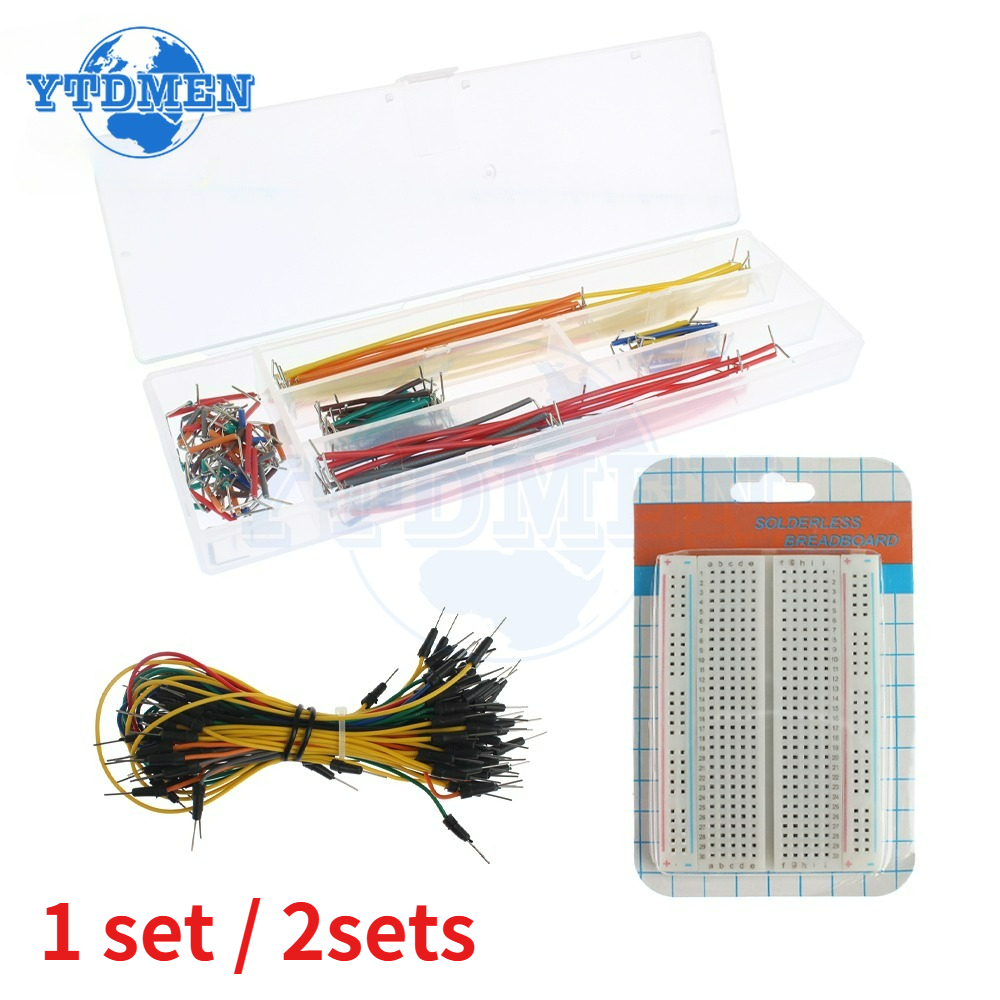 1/2 Sets Breadboards Jumper Wi - Breadboard 400 Point ulasan dan harga