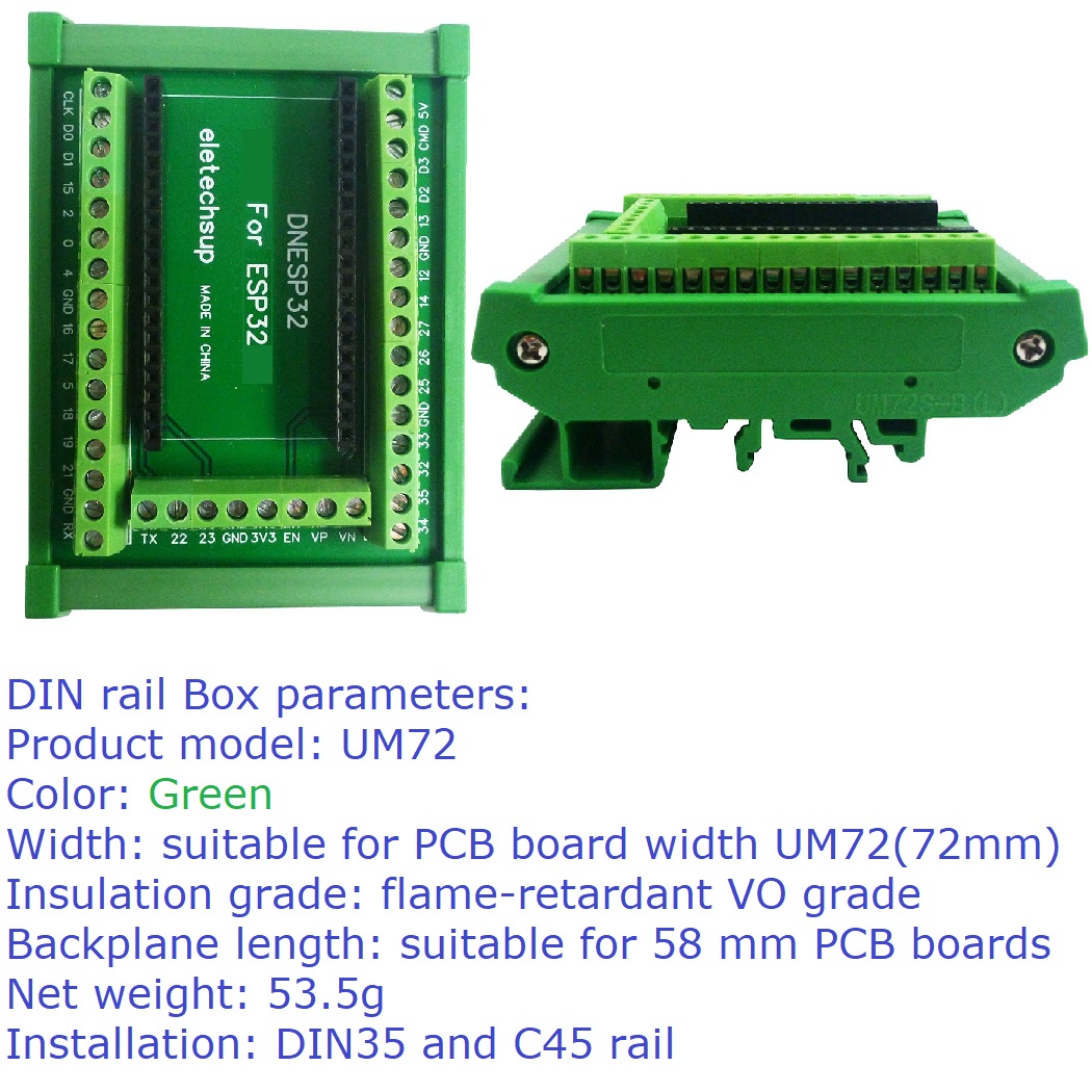 ESP32 DIN Rail Mount Screw Ter - Screw Terminal Block ulasan dan harga