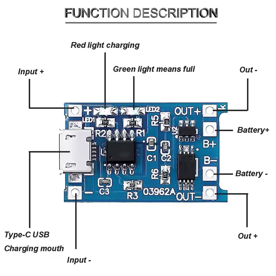 1-20Pcs Type-C/Micro/Mini USB  - Li Ion Charger Module ulasan dan harga
