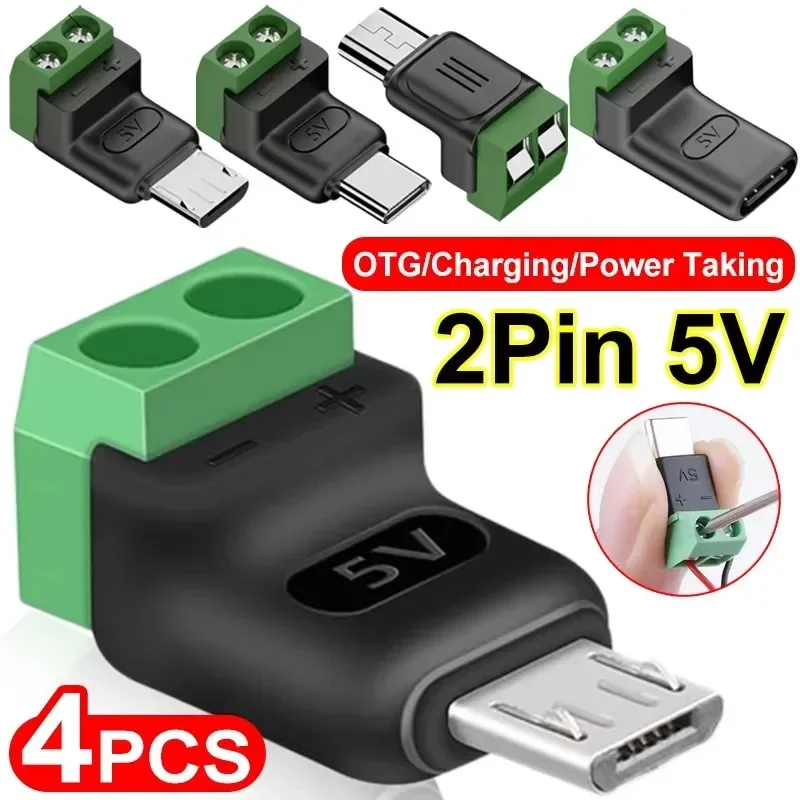 1-4Pcs Solderless Plug USB C t - Screw Terminal Block ulasan dan harga